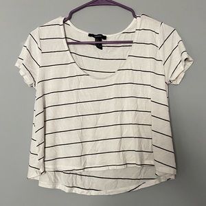 Forever 21 Striped Crop Top T-Shirt Size S